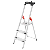 Artikelbild 1 für Hailo Stehleiter einseitig L80 ComfortLine silber 3 Stufen, H: 138,0 cm, Artikelnummer 825880