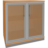 Artikelbild 1 für fm Aktenschrank Oldenburg, 4260429767892 buche, Acrylglas satiniert 1 Fachboden 80,0 x 44,2 x 78,1 cm, Artikelnummer 565182