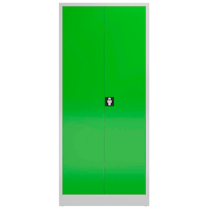 Artikelbild 3 für ClassiX Metallschrank X-530335 lichtgrau, gelbgrün 80,0 x 38,0 x 180,0 cm, aufgebaut, Artikelnummer 184449