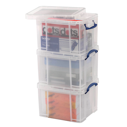 Artikelbild 3 für 2 + 1 GRATIS: Really Useful Box Aufbewahrungsboxen 35,0 l transparent 48,0 x 39,0 x 31,0 cm + GRATIS 1 St., Artikelnummer 341166