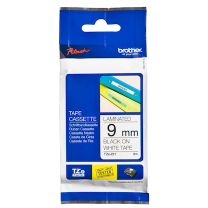 Artikelbild 3 für brother Schriftband TZe-221 TZE221, 9 mm schwarz auf weiß, Artikelnummer 653139