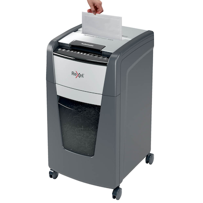 Artikelbild 13 für AKTION: Rexel Optimum AutoFeed+ 300M Aktenvernichter mit Partikelschnitt P-5, 2 x 15 mm, bis 300 Blatt, schwarz mit 70 Euro CashBack, Artikelnummer 267561
