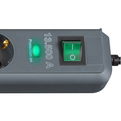 Artikelbild 7 für brennenstuhl Eco-Line 6-fach Steckdosenleiste mit Überspannungsschutz 5,0 m grau, Artikelnummer 554701