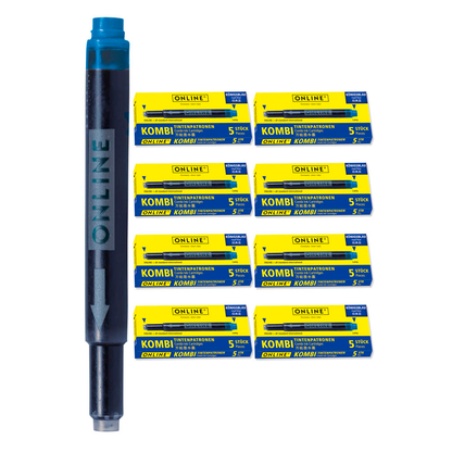 Artikelbild 23 für ONLINE® Kombi Tintenpatronen für Füller blau 40 St., Artikelnummer 617349