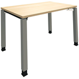 Artikelbild 1 für fm Sidney Schreibtisch königsahorn rechteckig, 4-Fuß-Gestell silber 120,0 x 80,0 cm, Artikelnummer 270003
