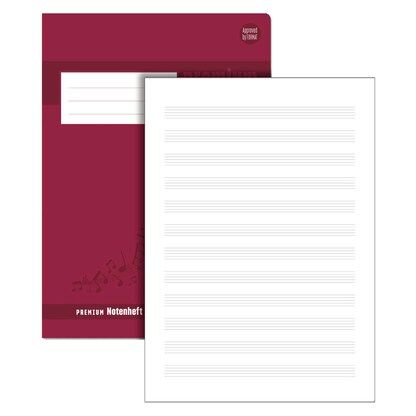 Artikelbild 5 für Staufen® Notenheft ohne Hilfslinien Lineatur N Notenlineatur DIN A4 ohne Rand, 8 Blatt, Artikelnummer 421004