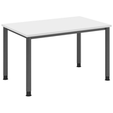 Artikelbild 1 für HAMMERBACHER HS12 höhenverstellbarer Schreibtisch weiß rechteckig, 4-Fuß-Gestell grau 120,0 x 80,0 cm, Artikelnummer 100794