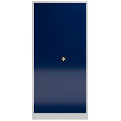 Artikelbild 3 für ClassiX Metallschrank X-530341 enzianblau, lichtgrau 92,0 x 42,0 x 194,5 cm, aufgebaut, Artikelnummer 184469