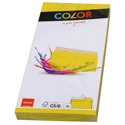 Artikelbild 2 für ELCO Briefumschläge Color DIN lang ohne Fenster intensivgelb haftklebend 25 St., Artikelnummer 295448