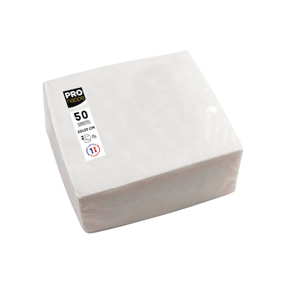 Artikelbild für PROnappe Servietten weiß 2-lagig 20,0 x 20,0 cm, 50 St., Artikelnummer 349599