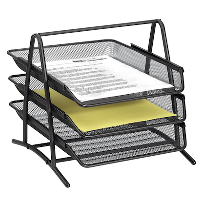 Artikelbild für Zeller Briefablagen-System Meshline anthrazit, 3 Fächer, Artikelnummer 811059