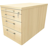 Artikelbild 1 für fm Oldenburg Rollcontainer königsahorn 4 Auszüge 43,4 x 80,0 x 54,0 cm, Artikelnummer 138083