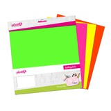 Artikelbild 1 für plottiX PremiumFlex Neon Aufbügelfolie farbsortiert Flex-Folie 30,0 x 30,0 cm, 4 St., Artikelnummer 265977