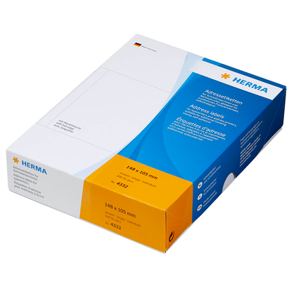 Artikelbild 7 für 500 HERMA Adressetiketten 4332 weiß 148,0 x 105,0 mm, Artikelnummer 647446