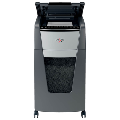 Artikelbild 15 für AKTION: Rexel Optimum AutoFeed+ 300M Aktenvernichter mit Partikelschnitt P-5, 2 x 15 mm, bis 300 Blatt, schwarz mit 70 Euro CashBack, Artikelnummer 267561