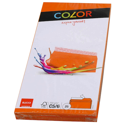 Artikelbild 3 für ELCO Briefumschläge Color DIN lang ohne Fenster orange haftklebend 25 St., Artikelnummer 295457