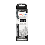 Artikelbild 1 für Pentel Pointliner Fineliner-Set schwarz, 1 Set, Artikelnummer 173007