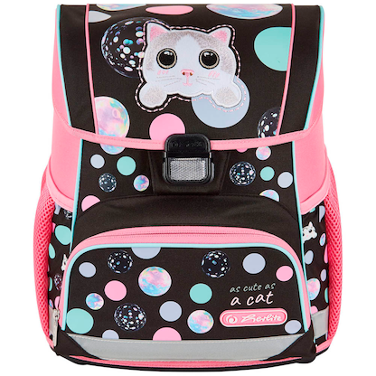 Artikelbild 2 für herlitz Schulranzen-Set Loop Plus Cute Cat Kunstfaser rosa, Artikelnummer 893602