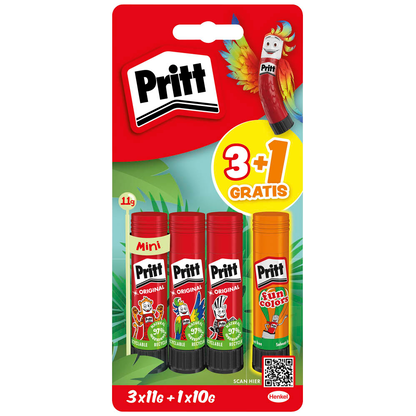 Artikelbild 17 für 3 + 1 GRATIS: 3 Pritt Klebestifte 3x 11,0 g + GRATIS Klebestift 10,0 g, Artikelnummer 253132