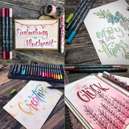 Artikelbild 2 für ONLINE® Calli.Brush Brush-Pens farbsortiert, 24 St., Artikelnummer 284014