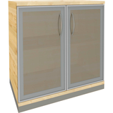 Artikelbild 1 für fm Aktenschrank Sidney, 4260267329276 königsahorn, Acrylglas satiniert 1 Fachboden 80,0 x 44,2 x 78,1 cm, Artikelnummer 565071