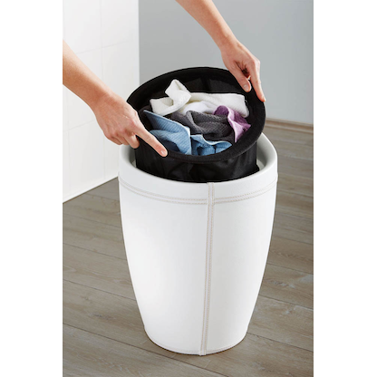 Artikelbild 2 für WENKO Badhocker mit Wäschesammler Candy 21773100 weiß, Artikelnummer 532063