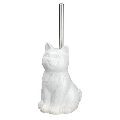 Artikelbild 4 für WENKO WC-Garnitur Cat weiß Stein, Artikelnummer 813582