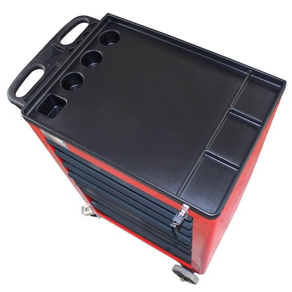 Artikelbild 4 für ADB Basic Werkstattwagen rot 9 Schubladen, Artikelnummer 204154