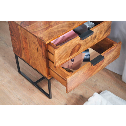 Artikelbild 4 für WOHNLING Nachttisch Massivholz sheesham 40,0 x 50,0 x 51,0 cm, Artikelnummer 166738