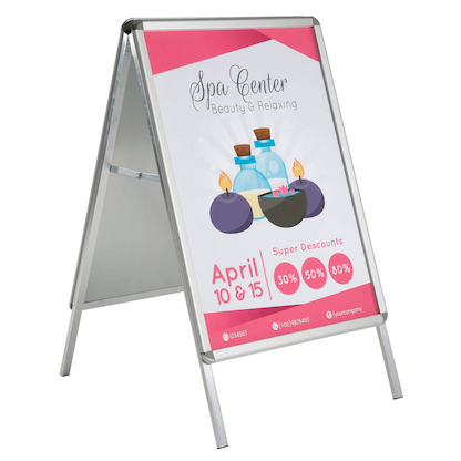 Artikelbild 2 für update displays Kundenstopper silber DIN A1 2 Fächer, Artikelnummer 217069