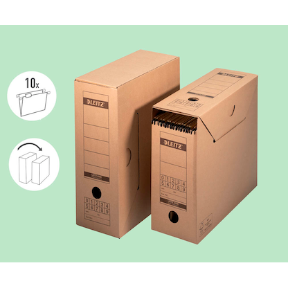 Artikelbild 6 für 10 LEITZ Archivboxen braun 12,0 x 32,5 x 27,5 cm, Artikelnummer 666081