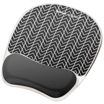 Artikelbild 2 für Fellowes Mousepad mit Handgelenkauflage Photo Gel Zick-Zack schwarz, weiß, Artikelnummer 780167