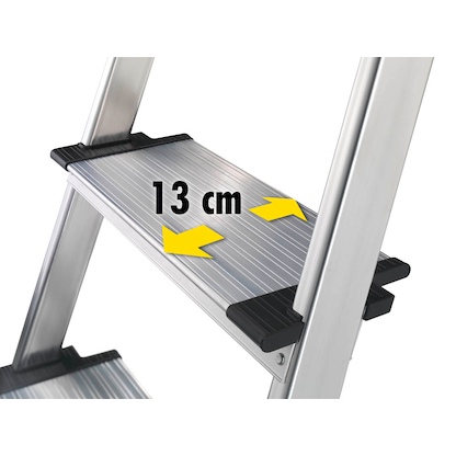 Artikelbild 6 für Hailo Stehleiter einseitig L80 ComfortLine silber 4 Stufen, H: 161,0 cm, Artikelnummer 825897