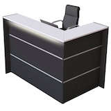 Artikelbild 1 für Kerkmann Empfangstheke BARI L-Form, anthrazit, weiß 150,0 x 95,0 x 108,0 cm, Artikelnummer 690300