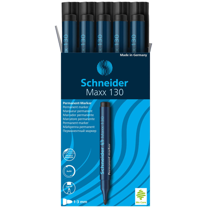 Artikelbild 6 für AKTION: Schneider Maxx 130 Permanentmarker schwarz 1,0 - 3,0 mm, 10 St. + GRATIS HARIBO GOLDBÄREN 175,0 g, Artikelnummer 730281