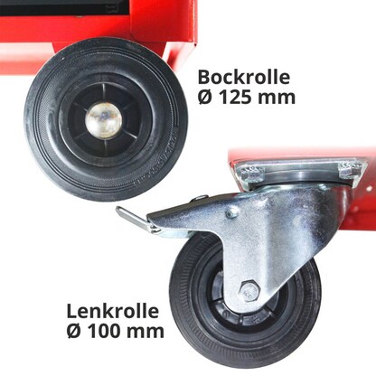 Artikelbild 6 für ADB Basic Werkstattwagen rot 9 Schubladen, Artikelnummer 204154