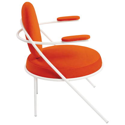 Artikelbild 2 für meet powered by PAPERFLOW Sessel SATURNE rost weiß Stoff, 1 St., Artikelnummer 231919