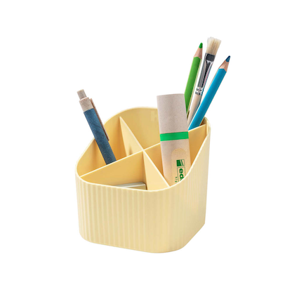 Artikelbild für HAN Stiftehalter X-LOOP pastellgelb Kunststoff 4 Fächer 11,1 x 11,1 x 10,5 cm, Artikelnummer 372512