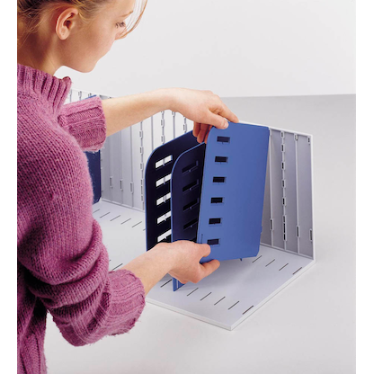 Artikelbild 3 für styro Sortierstation styrorac grau/blau mit 7 Fächer, Artikelnummer 370217