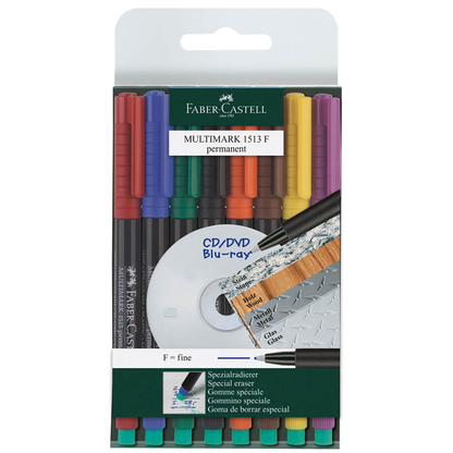 Artikelbild 7 für FABER-CASTELL MULTIMARK Folienstifte-Set farbsortiert permanent 8 St., Artikelnummer 814558