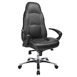 Artikelbild 1 für Topstar Chefsessel RS1, RS90F AD0 Leder schwarz, Gestell alu, Artikelnummer 895383