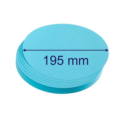 Artikelbild 2 für FRANKEN Moderationskarten blau Ø 19,5 cm, 500 St., Artikelnummer 670249