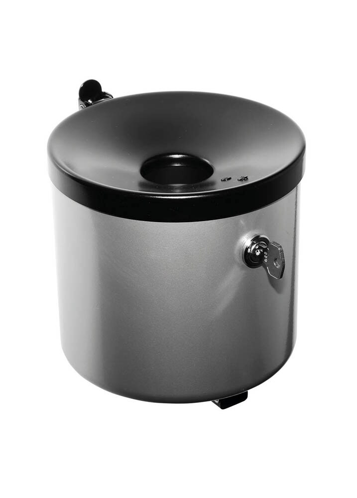 Posacenere Da Parete TKG 350043 Rondo Senior – Grafite, In Lamiera D'Acciaio Con Ribaltabile 180°