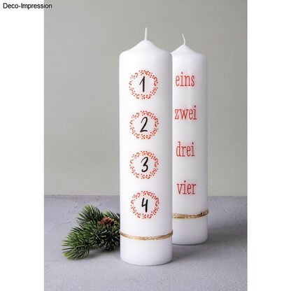 Artikelbild 5 für Rayher Bastelset Adventszahlen Transferfolie Zahlen 1 - 4 rot, Artikelnummer 686644