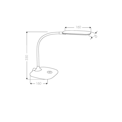 Artikelbild 3 für ALCO 9082-29 LED-Schreibtischlampe grau 5 W, Artikelnummer 410105