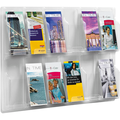 Artikelbild 17 für helit Wandprospekthalter transparent 1/3 DIN A4, Artikelnummer 605857