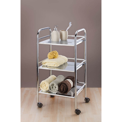 Artikelbild 3 für WENKO Etagenwagen Exclusiv silber 41,0 x 32,0 x 75,0 cm, Artikelnummer 808471