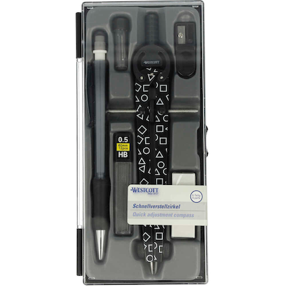 Artikelbild 2 für WESTCOTT Zirkel schwarz, Artikelnummer 648582