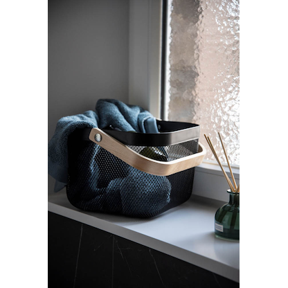 Artikelbild 4 für WENKO Bambusa Aufbewahrungskorb schwarz 25,0 x 25,0 x 17,0 cm, Artikelnummer 807101