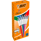 Artikelbild 1 für BIC 4-Farben-Kugelschreiber 4 Colours Shine farbsortiert, Schreibfarbe: blau, schwarz, rot, grün, 12 St., Artikelnummer 314413